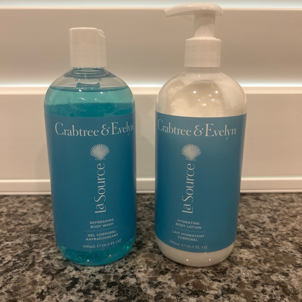Crabtree & Evelyn La Source hydrating body lotion body wash 500ml (16.9 fl oz)